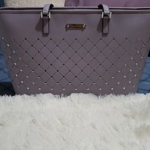 Michael Kors Large Violet Jet set tote.